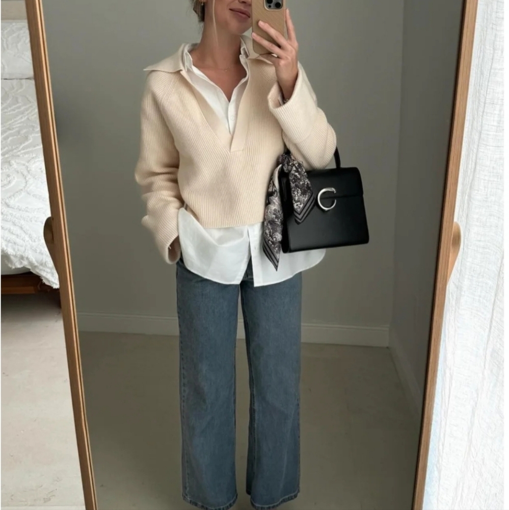 Jason Wu Boxy Loose Fit Off White Sweater Size Medium
